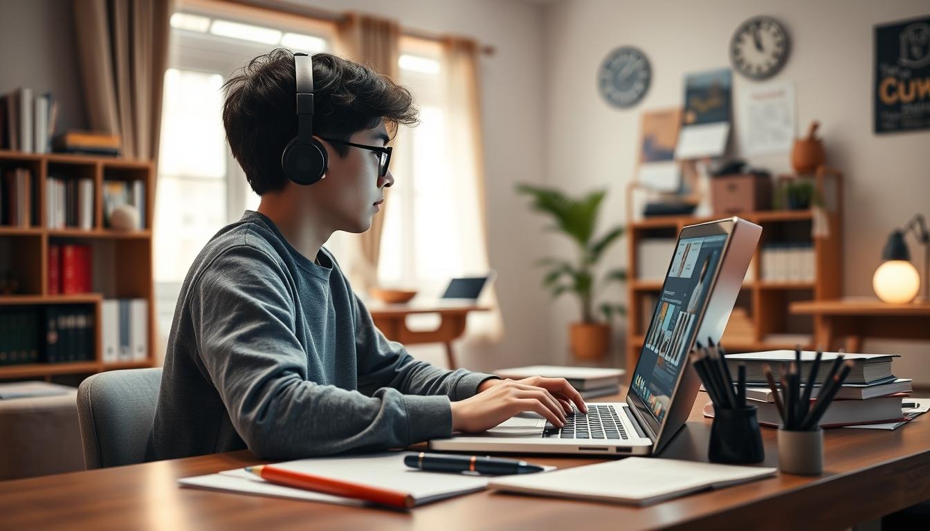 Digital learning platform with online study materials