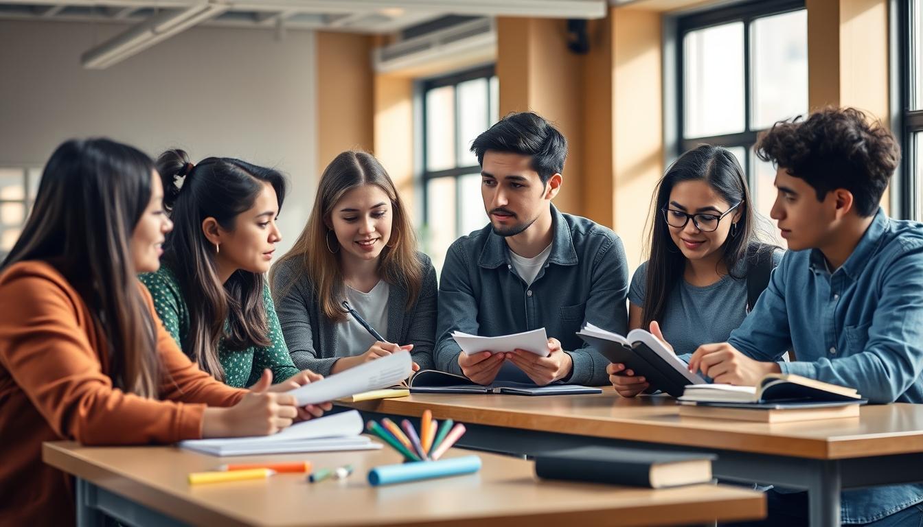 Student preparing for exams with study materials
